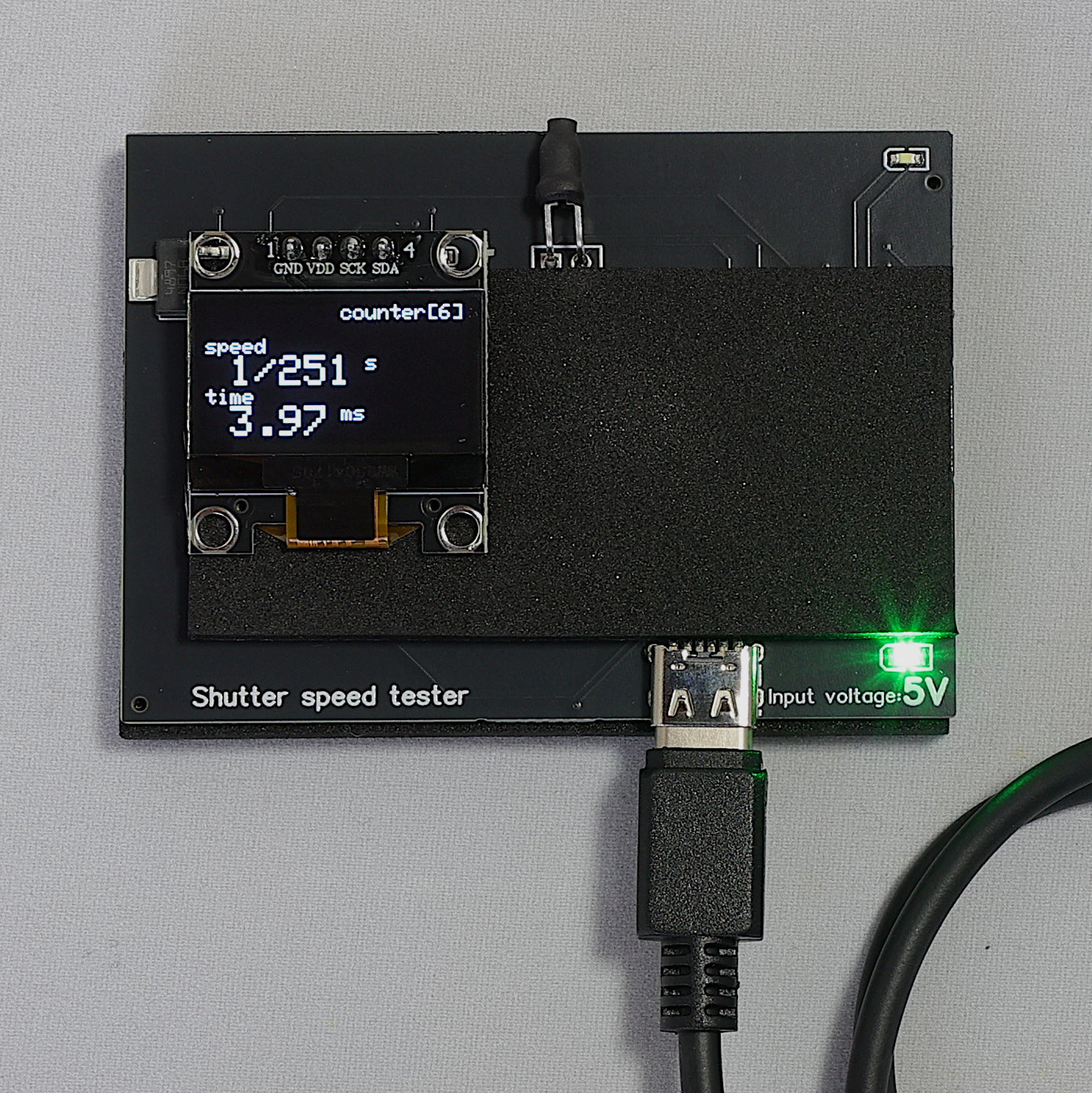 【お手軽版】シャッタースピードテスター（フイルムカメラ用）／USBケーブル付き