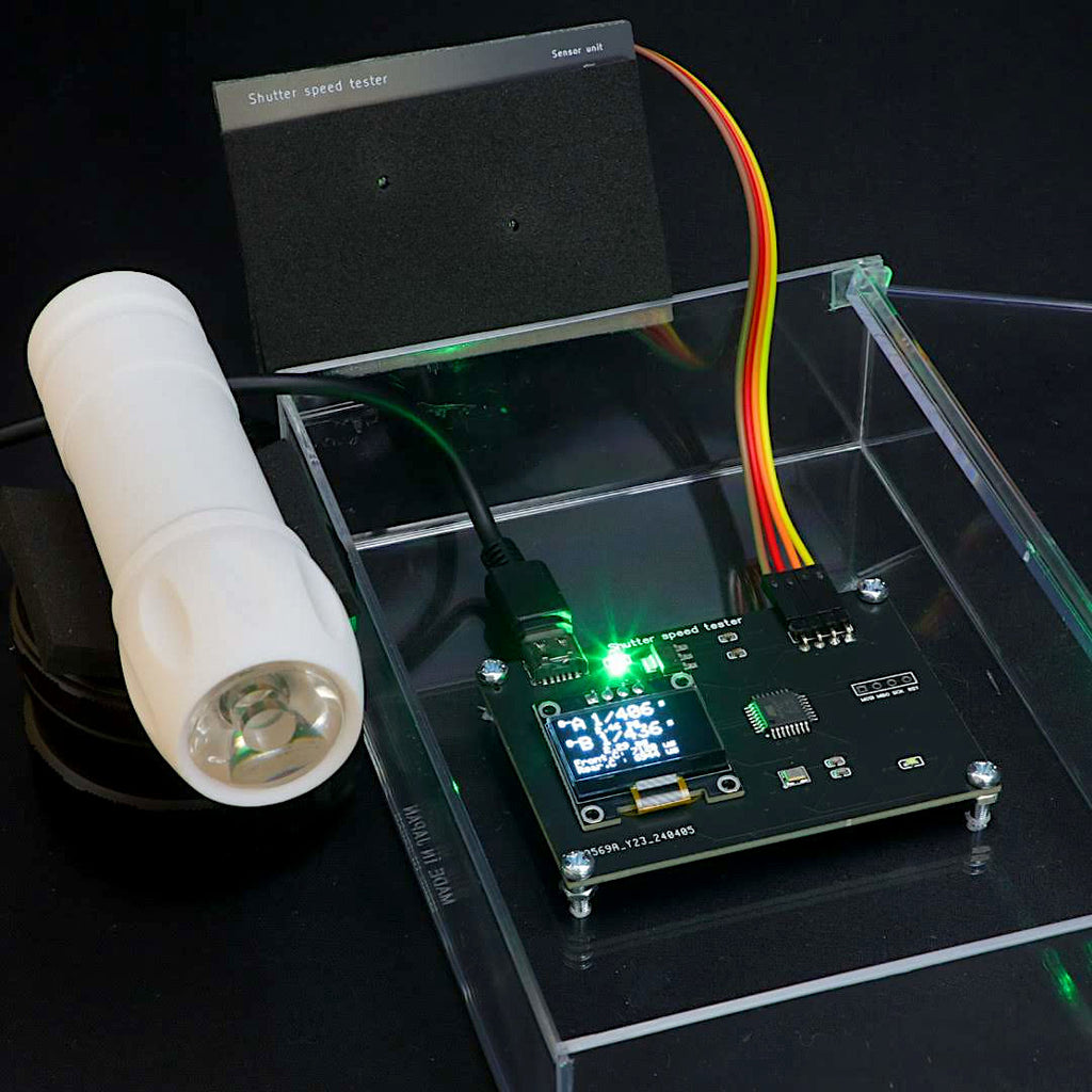 改良版シャッタースピードテスター（35mmフイルムカメラ用／光源ライト付き）