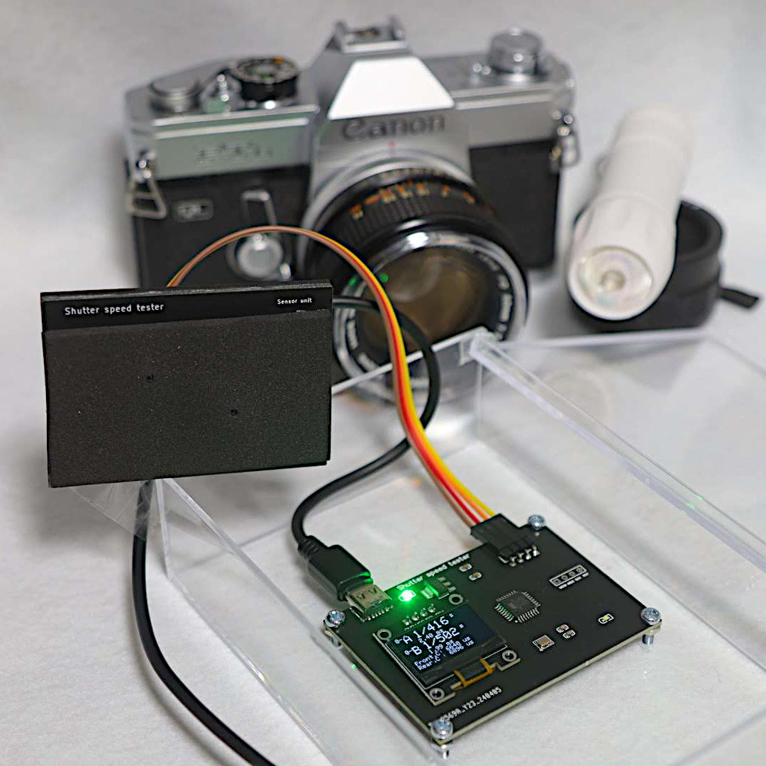 改良版シャッタースピードテスター（35mmフイルムカメラ用／光源ライト付き）